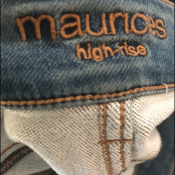 Maurices High Rise Button-Fly Stretch Jean/Legging Skinny Size M Long Blue - Picture 7 of 7